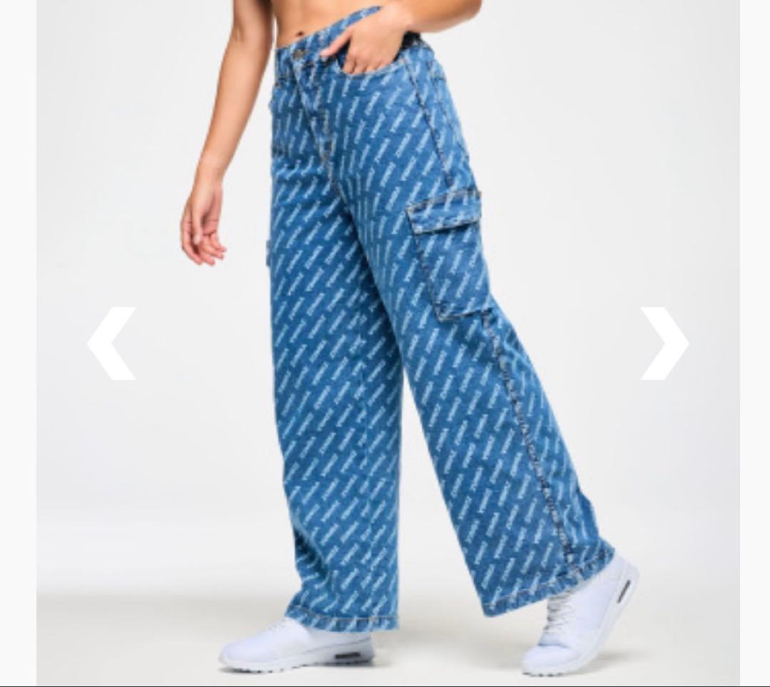 シ*ン様 Blue Jean Baggy Denim Cargo Pants -
