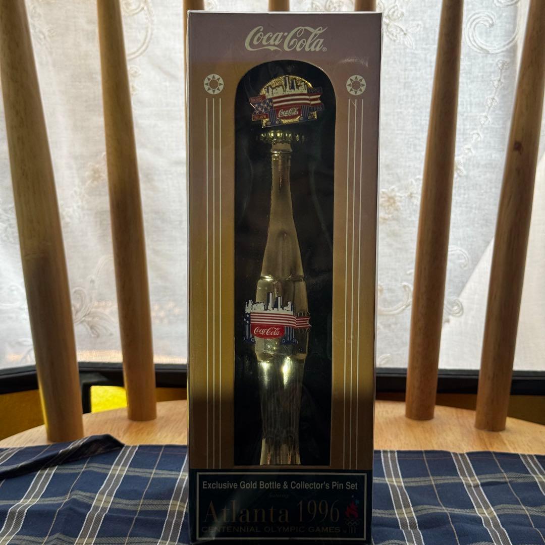 【極美品】1996年アトランタ五輪 100周年記念 ゴールドボトル＆ピンバッジ