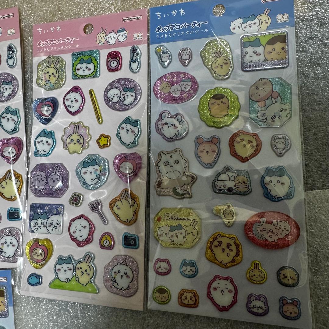 正規品ポップデコパーティー ちいかわ ラメきらクリスタルシール 12点まとめ売り