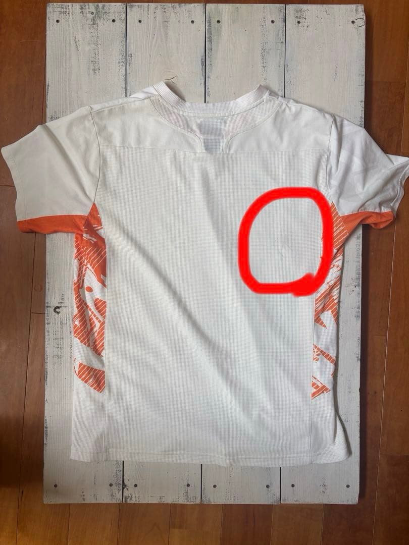 YONEX バドミントン Tシャツ ホワイト/オレンジ