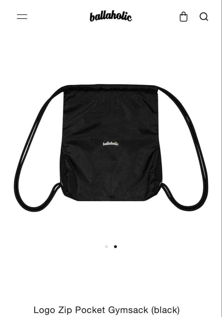 【ballaholic】Logo Zip Pocket Gymsack