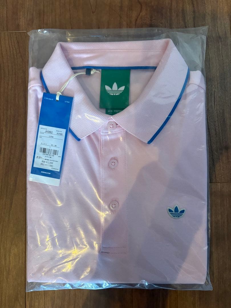 お値下adidasゴルフオリジナルスポロシャツ L クリンクピンク JH3862