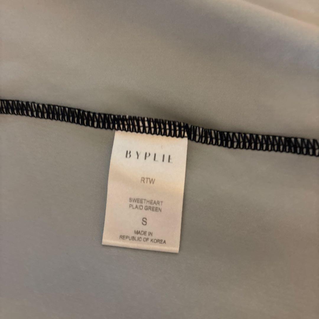 バイプリエ BYPLIE チェック七分袖レオタード　MよりのSサイズ