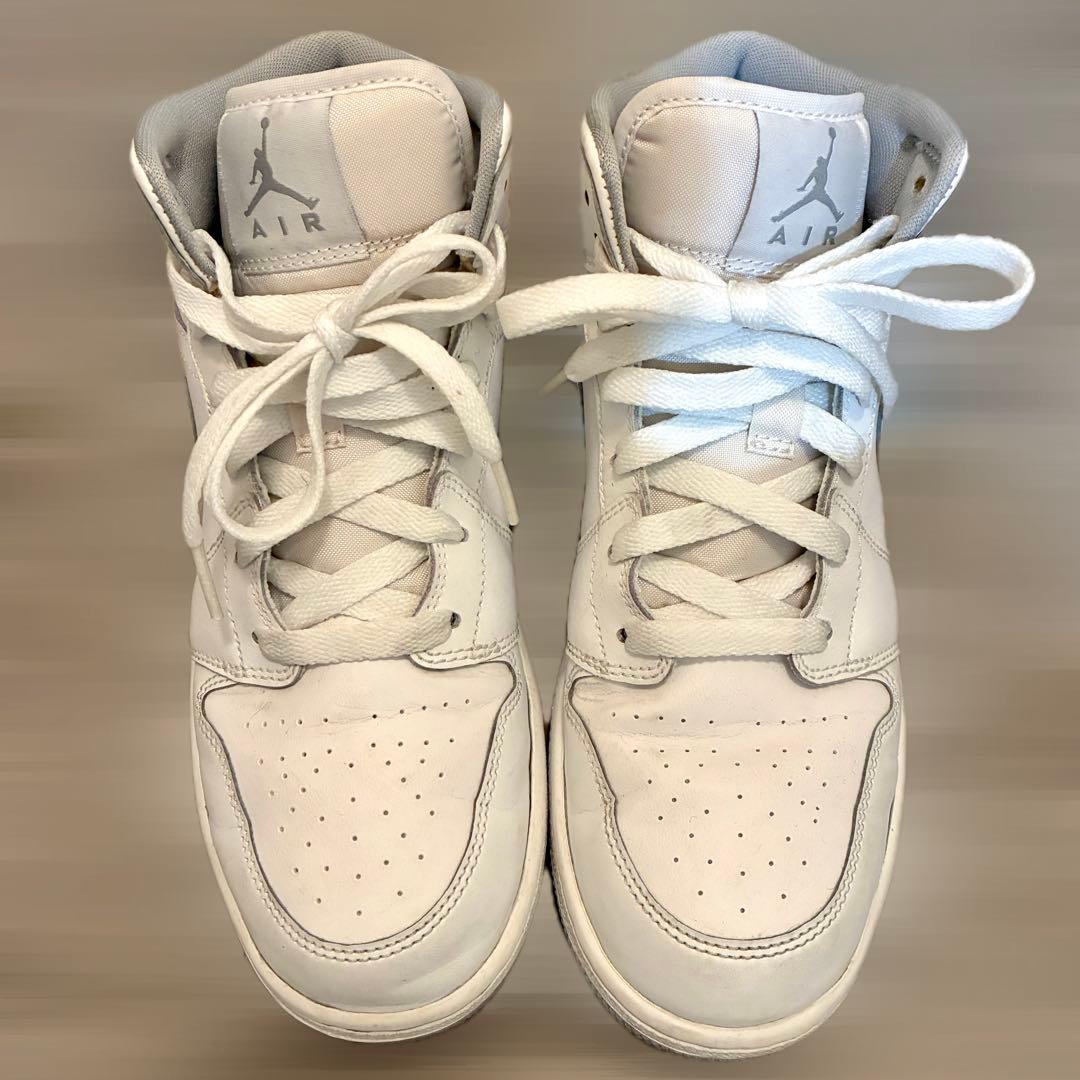 ナイキ NIKE エアジョーダン1 AIRJORDAN1 MID 白 24cm