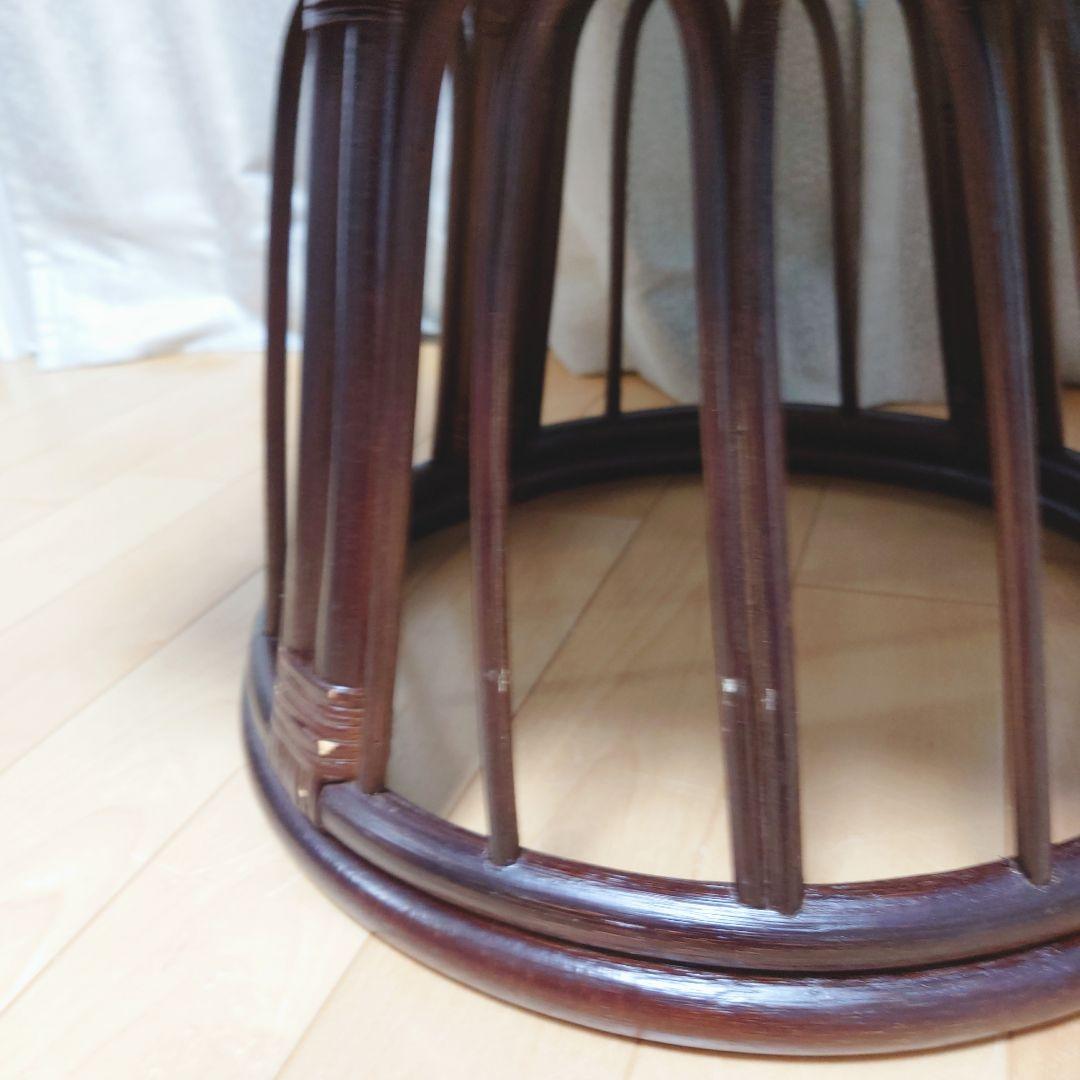 未使用 ラタン 回転椅子 　萩原 　ハイタイプ 籐