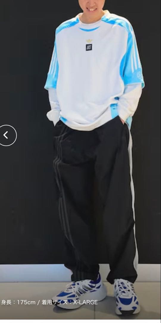 新品　アディダスオリジナル　メンズ　ウィンドブレーカーパンツ　軽量　XL