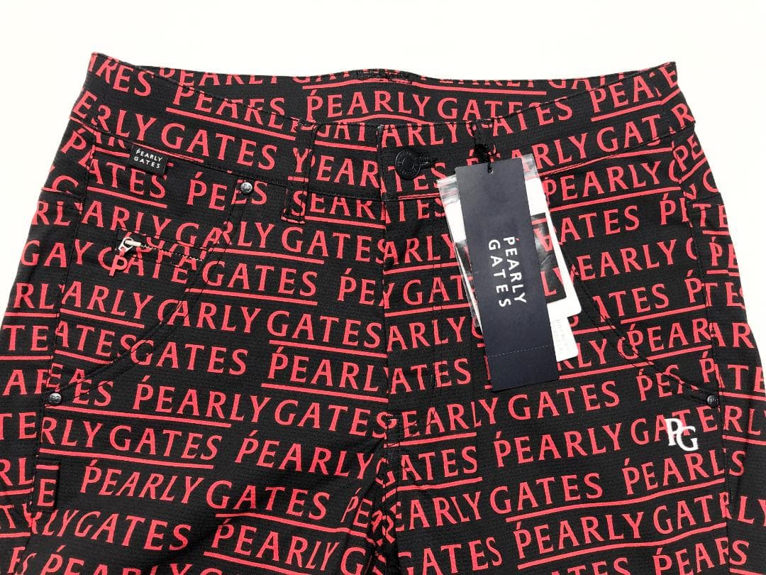 ○★新品未使用　PEARLY GATES　ロゴストレッチパンツ　1　ブラック