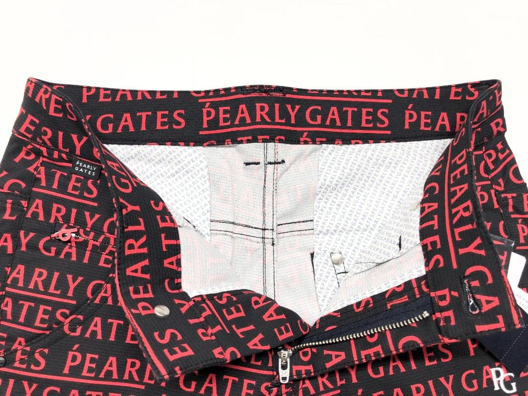 ○★新品未使用　PEARLY GATES　ロゴストレッチパンツ　1　ブラック