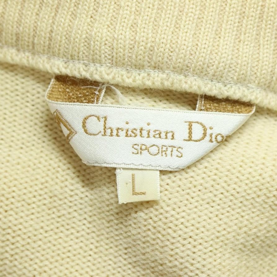 Christian Dior ケーブル　ラインニット L ヴィンテージ　ゴルフ