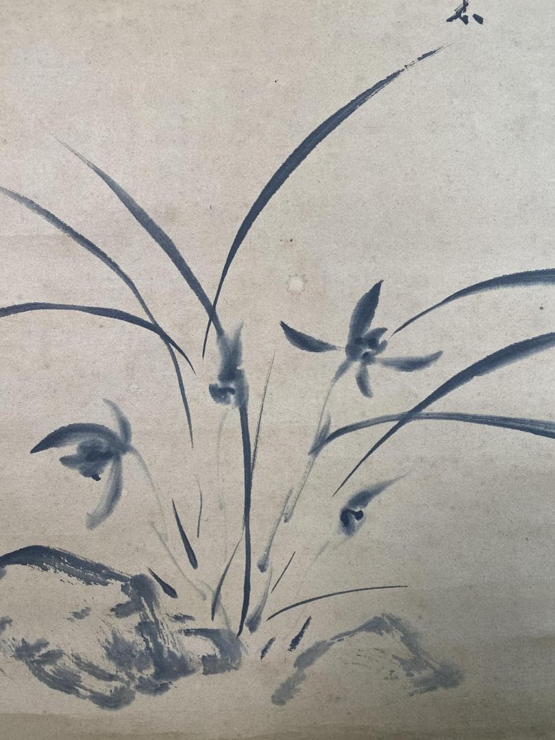 林恵鏡 (晦宗)『香風拂邪氣』墨蘭画賛 臨済宗元東福寺派管長 茶道具 掛軸
