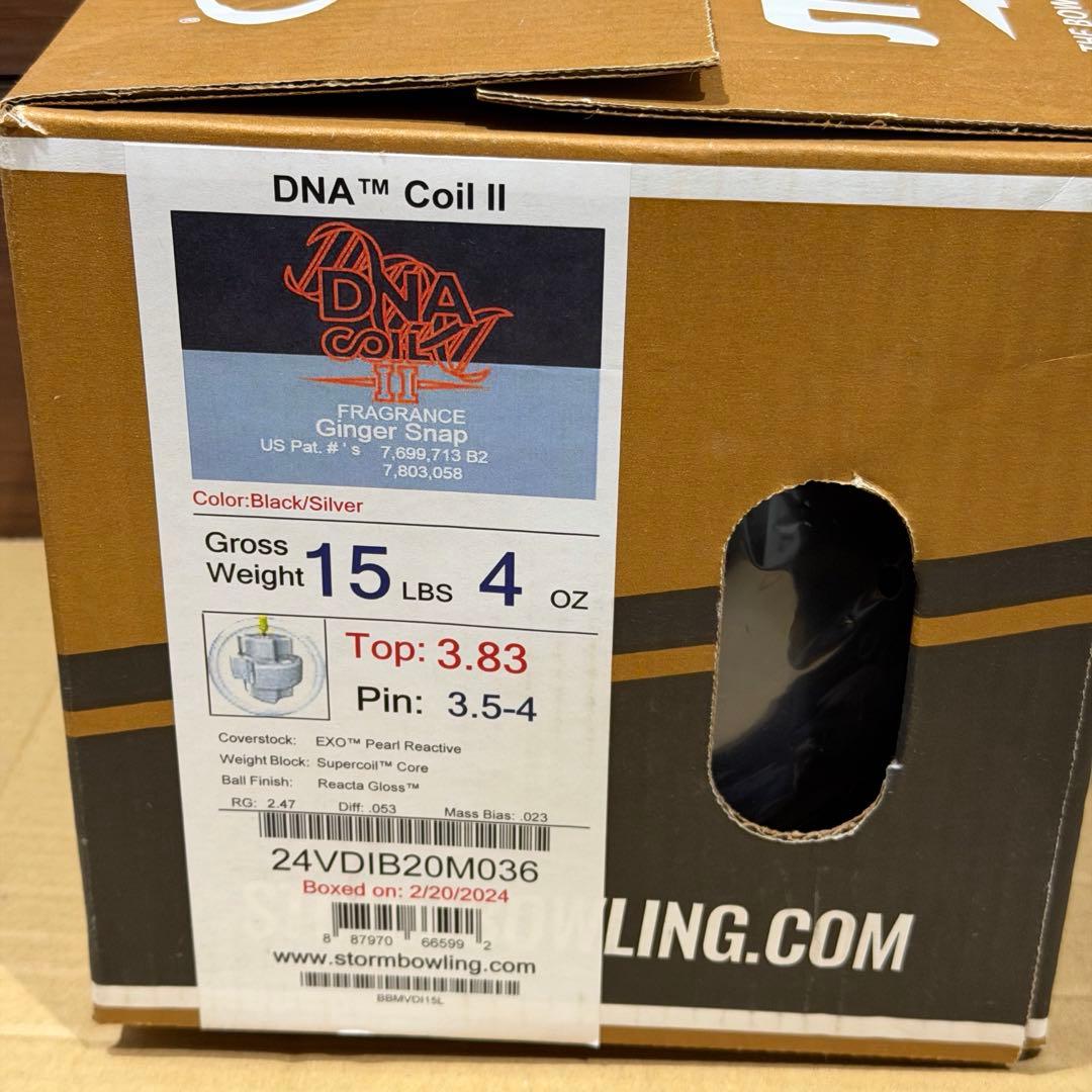 DNAコイル2 新品未使用品 15ポンド　ボウリングボール　ストーム