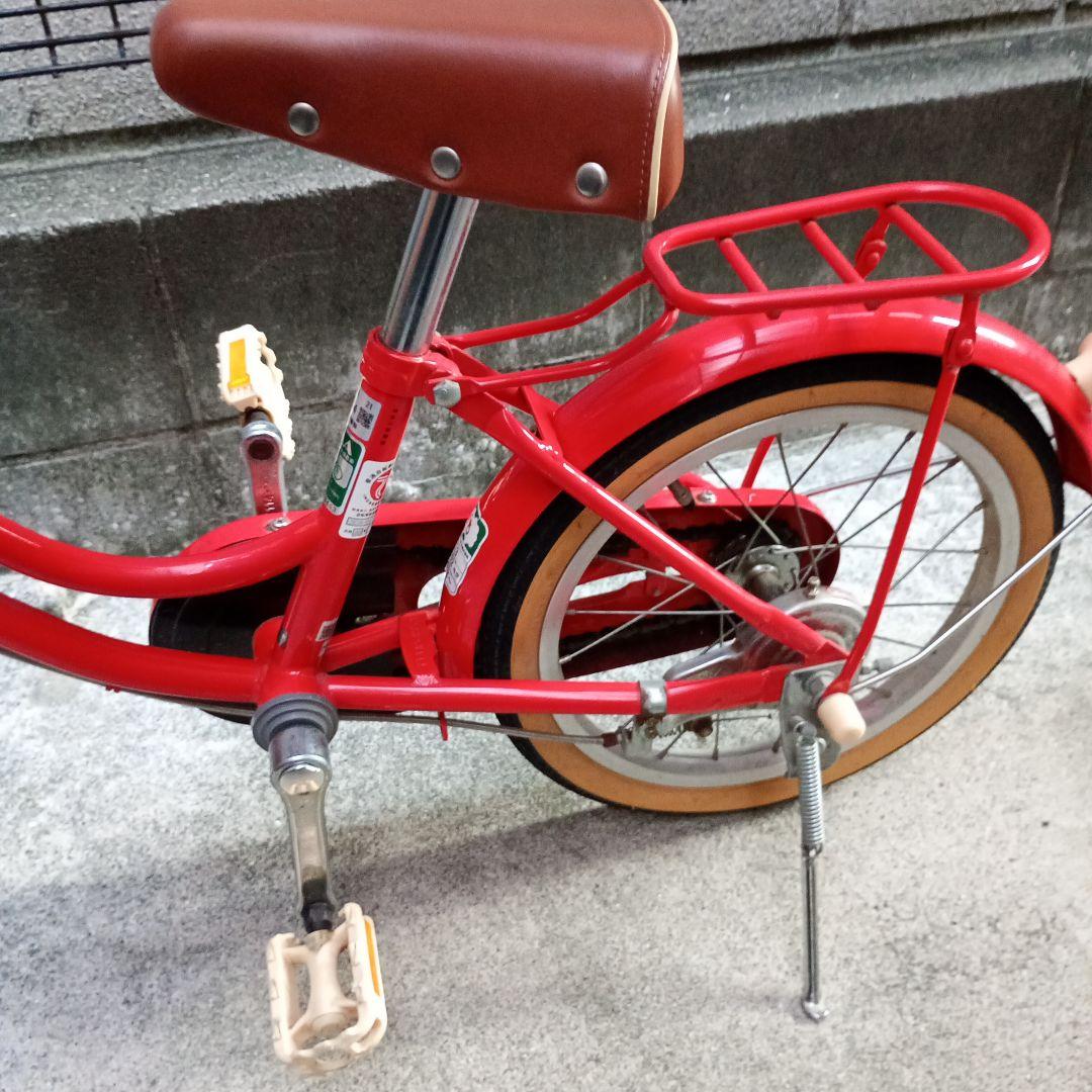 ブリジストン 幼児用自転車 HACCHI 16インチ バスケット付き 赤
