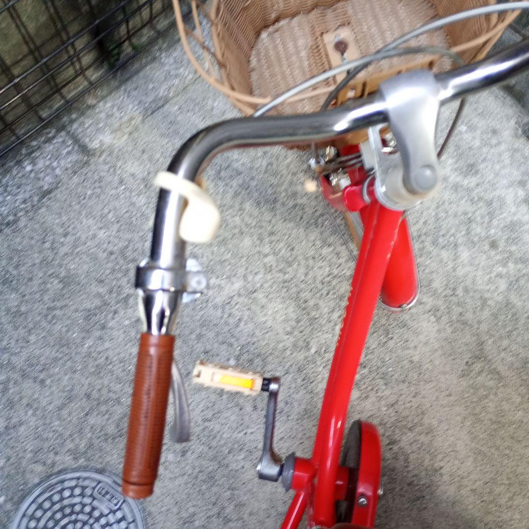 ブリジストン 幼児用自転車 HACCHI 16インチ バスケット付き 赤
