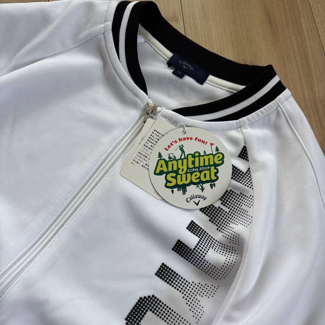新品　キャロウェイ　レディース　ダンボールスウェット　ホワイト　ジャケット　XL