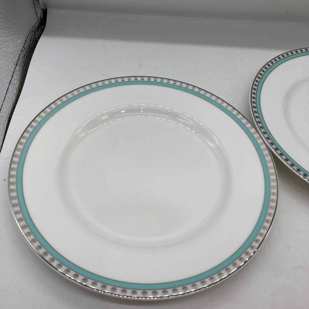 ▼未使用品　Tiffany＆Co　プラチナブルーバンド　ペアプレート　箱付き