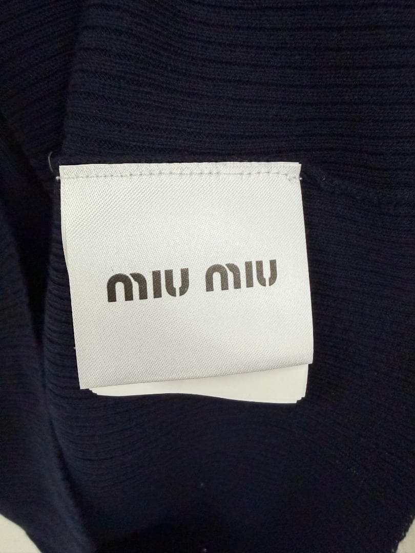 ニットセーター　MIUMIU レディース　ネービーブルー　ファッション L