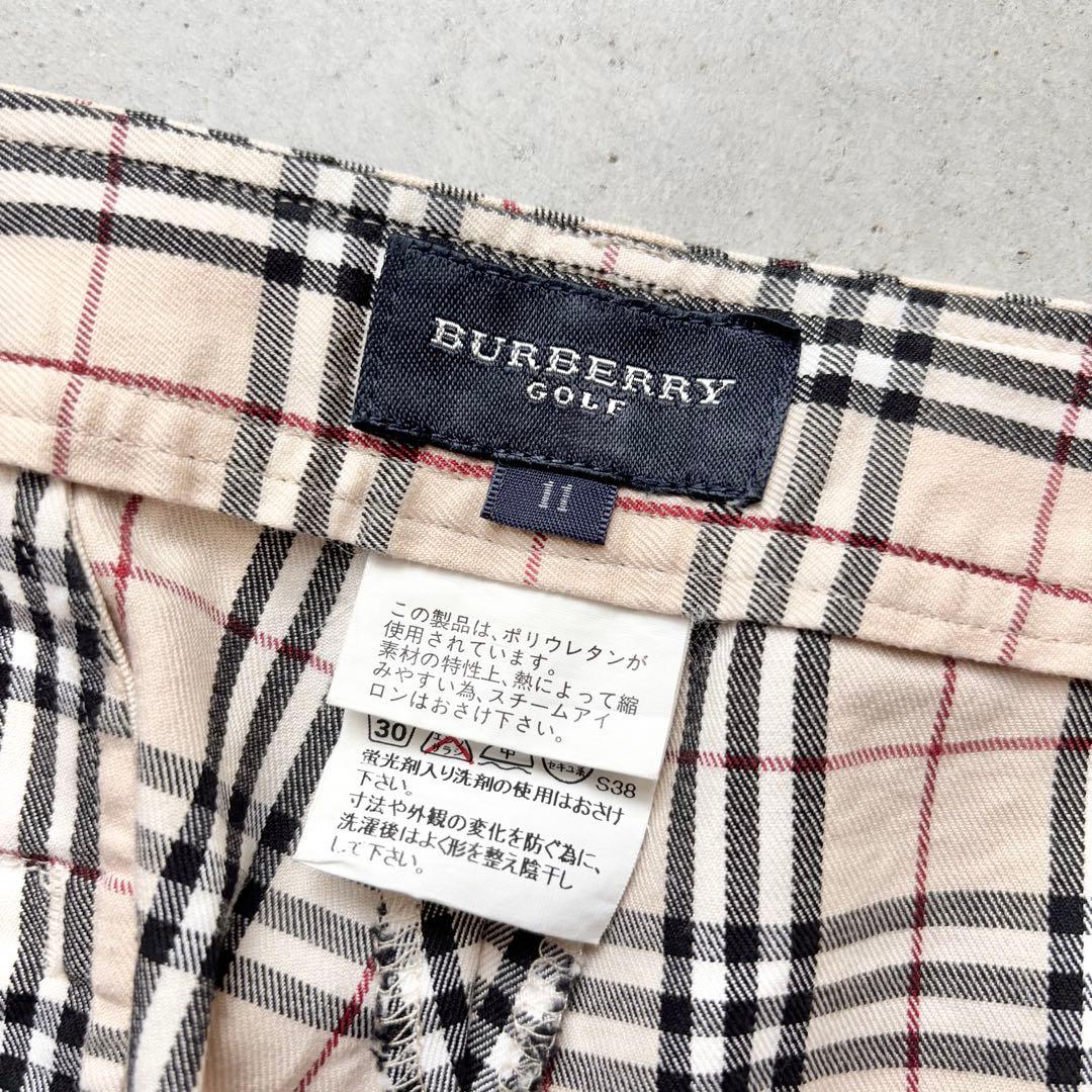【美品】BURBERRY GOLF バーバリー ノバチェック柄 クロップドパンツ