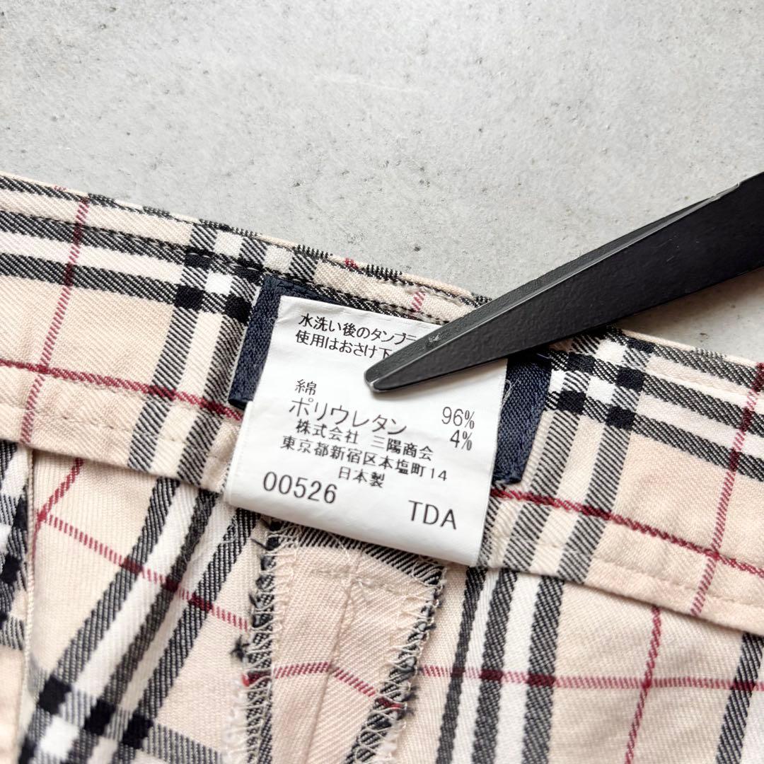 【美品】BURBERRY GOLF バーバリー ノバチェック柄 クロップドパンツ