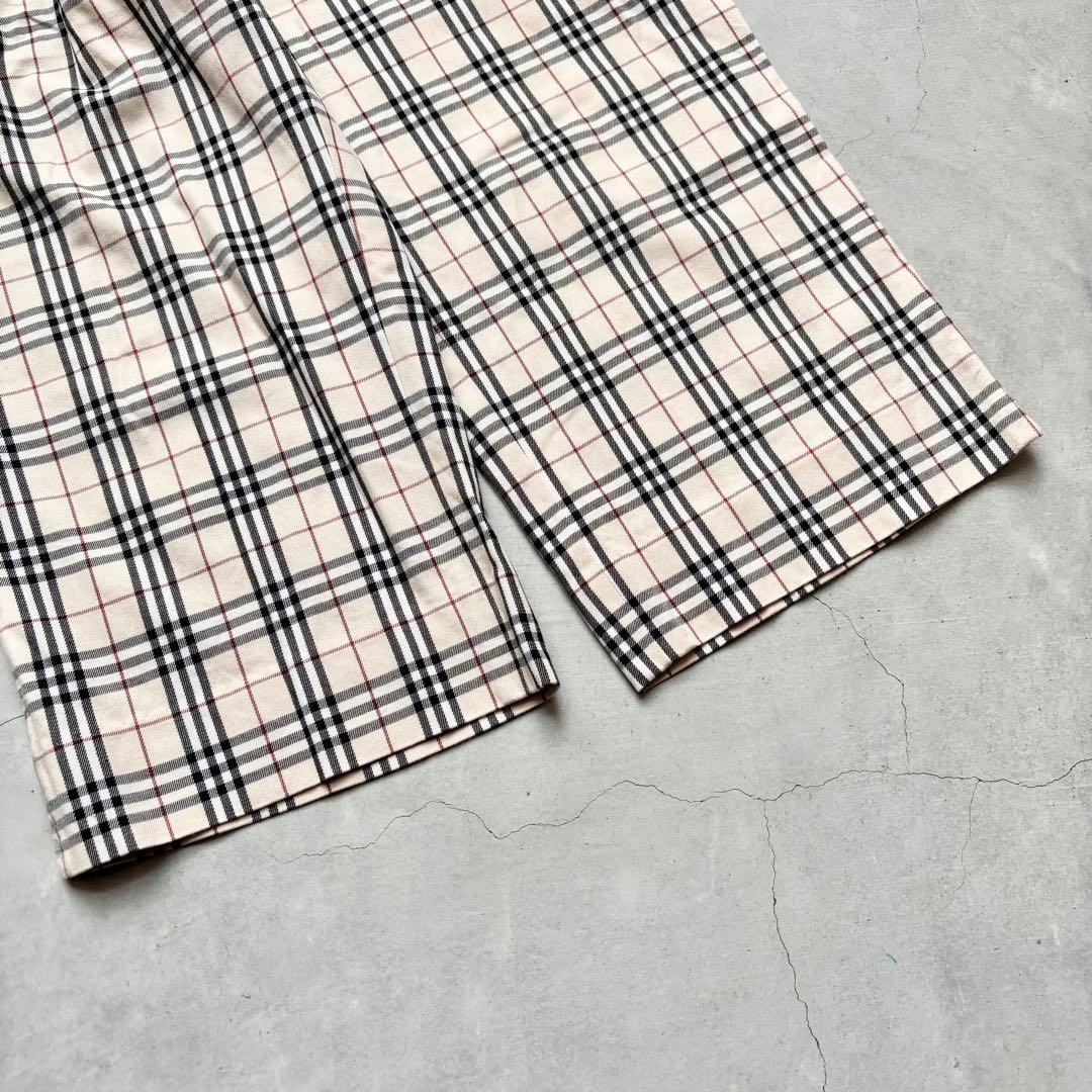【美品】BURBERRY GOLF バーバリー ノバチェック柄 クロップドパンツ