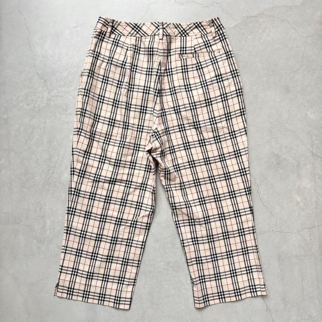 【美品】BURBERRY GOLF バーバリー ノバチェック柄 クロップドパンツ
