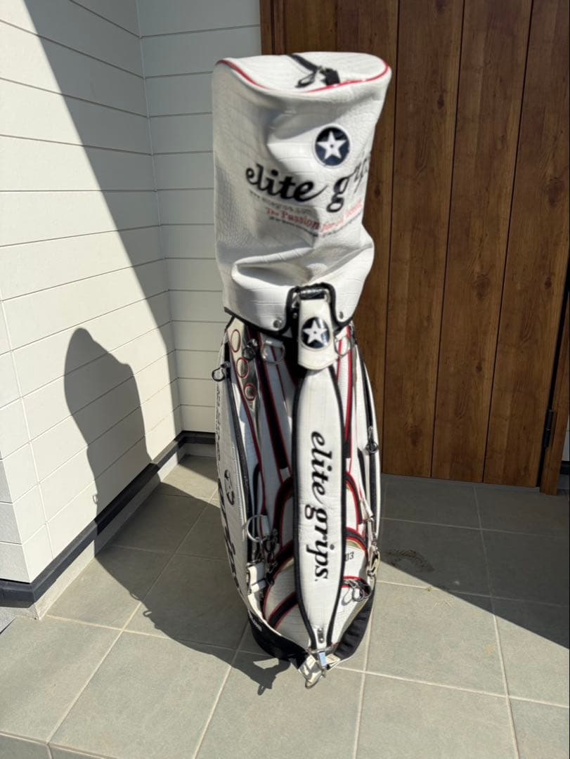 elite grips キャディバッグ ホワイト・レッド・ブラック　希少　レア