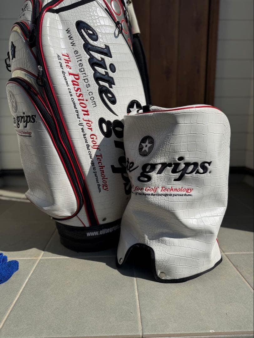 elite grips キャディバッグ ホワイト・レッド・ブラック　希少　レア