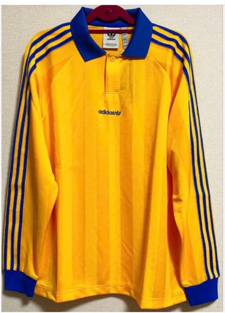 【新品❤️未使用】adidasアディダス長袖シャツサッカースポーツイエローサイズM