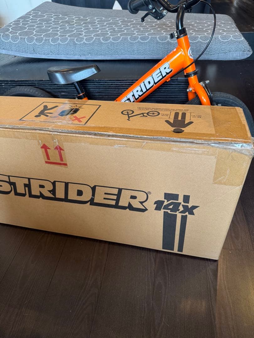 STRIDER 14X バランスバイク オレンジ 補助輪オマケ付き