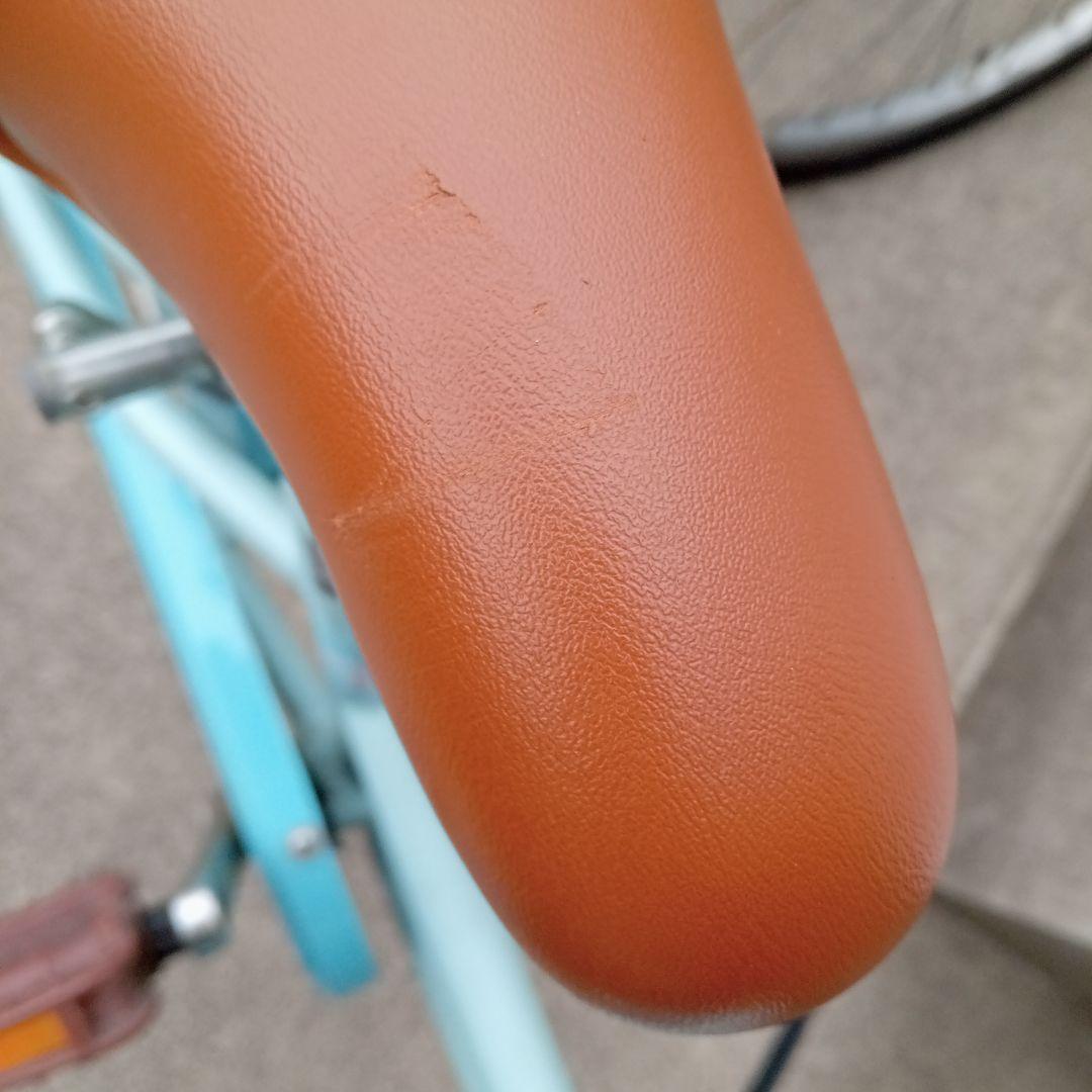 水色 子供用自転車20インチ ピンクバスケット　付き