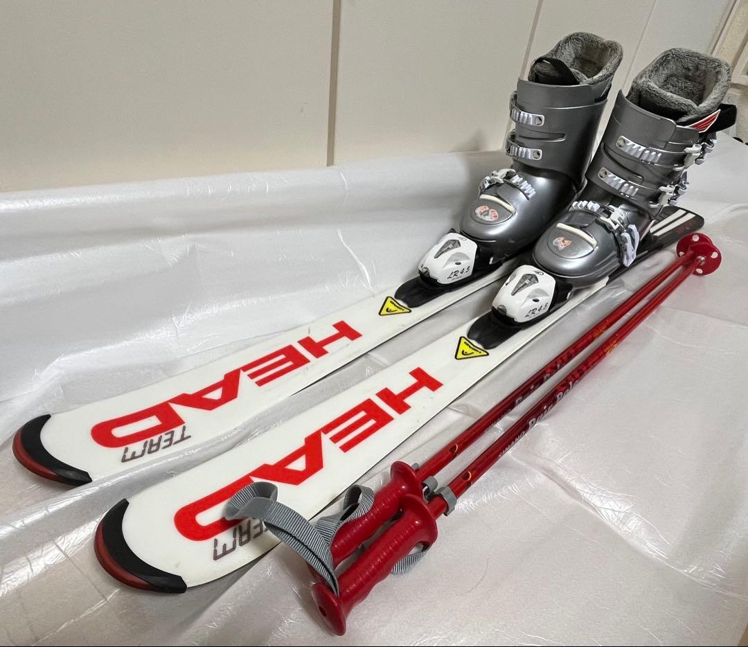 スキーセット　HEAD(117cm)、ブーツ(21cm)、ストック(86cm)