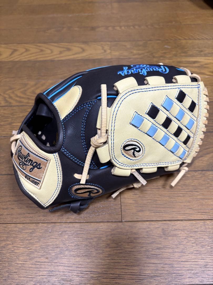 Rawlings Vシリーズ 軟式、ソフトボール兼用グローブ 黒/ベージュ