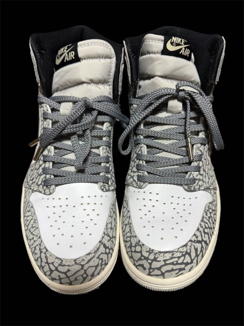 シューズ(男性用) Nike Air Jordan 1 High White Cement US8