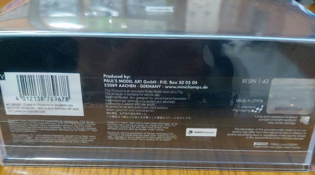 1/43ステークキックザウバー C45 N.ヒュルケンベルグ2025F1初表彰台