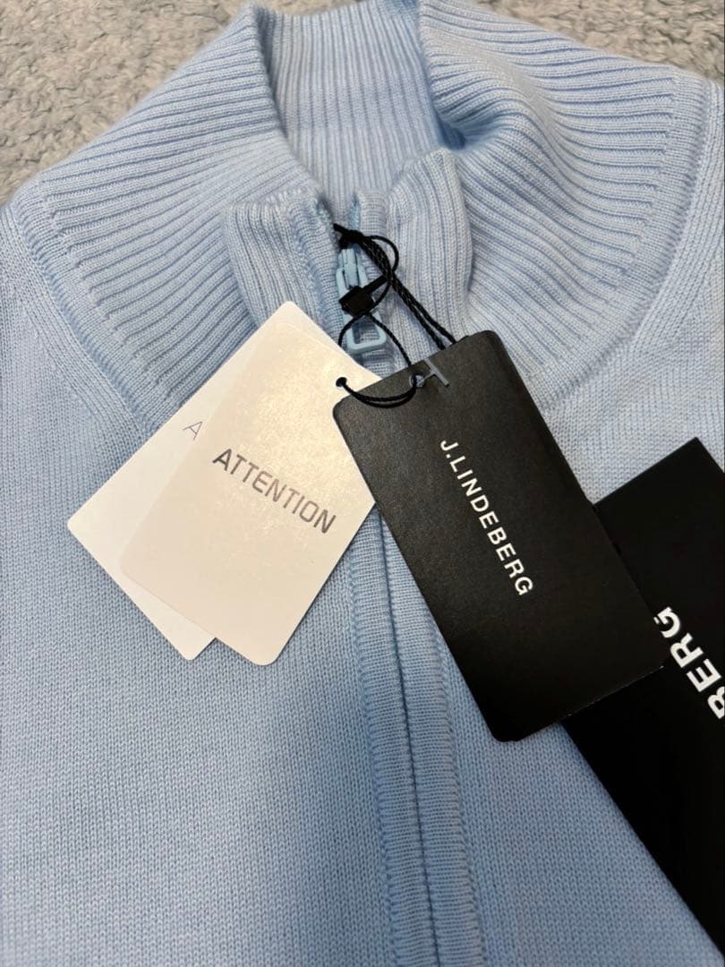 ★新品 J.LINDEBERG ゴルフセーター モックネック ハーフジップアップ