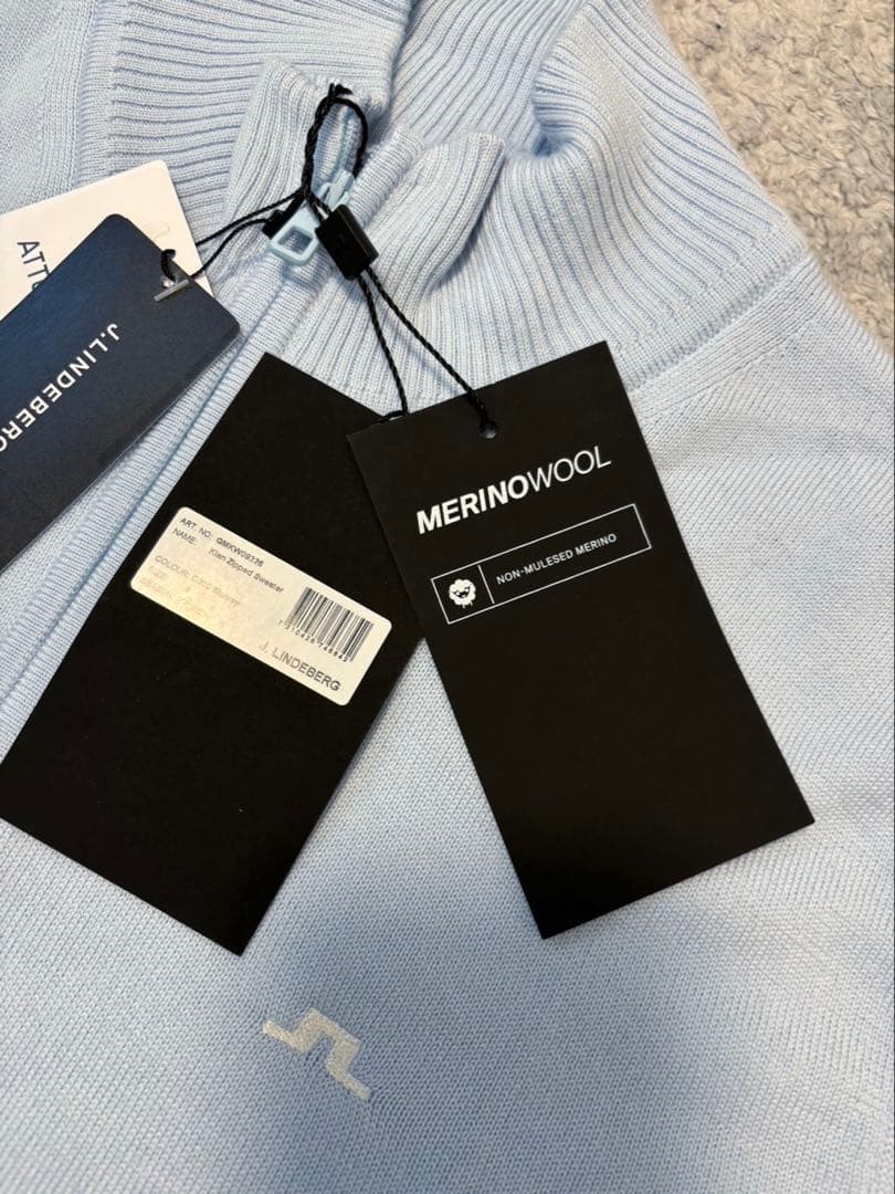 ★新品 J.LINDEBERG ゴルフセーター モックネック ハーフジップアップ