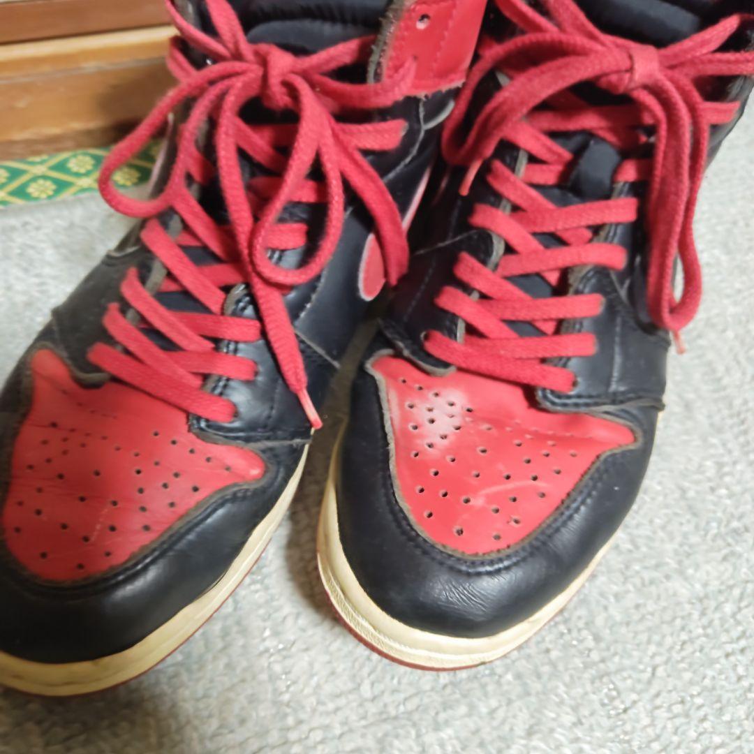 94年製NIKE Air Jordan1AJ1シカゴ復刻 赤黒ヴィンテージ