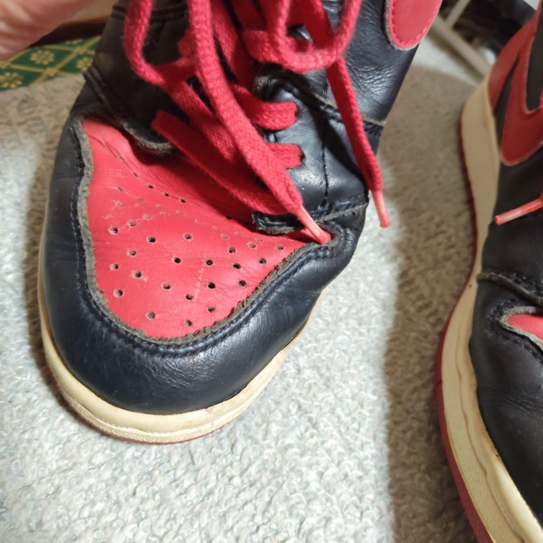 94年製NIKE Air Jordan1AJ1シカゴ復刻 赤黒ヴィンテージ