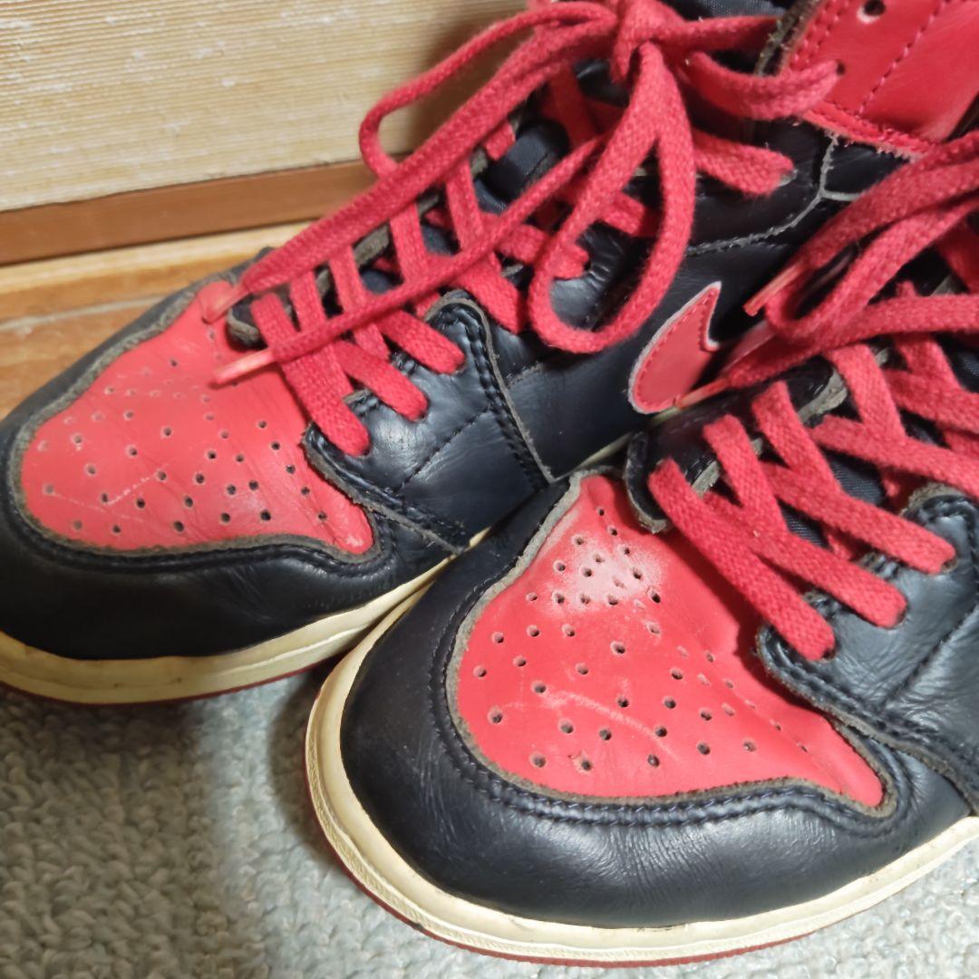 94年製NIKE Air Jordan1AJ1シカゴ復刻 赤黒ヴィンテージ