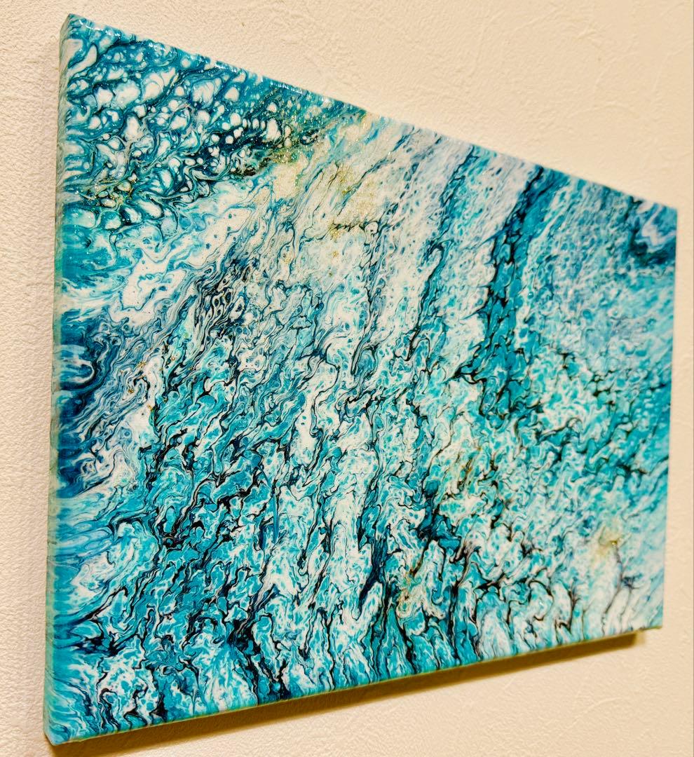 原画　アクリル画　アート【 円環の流氷 – Enkan no Ryūhyō-】