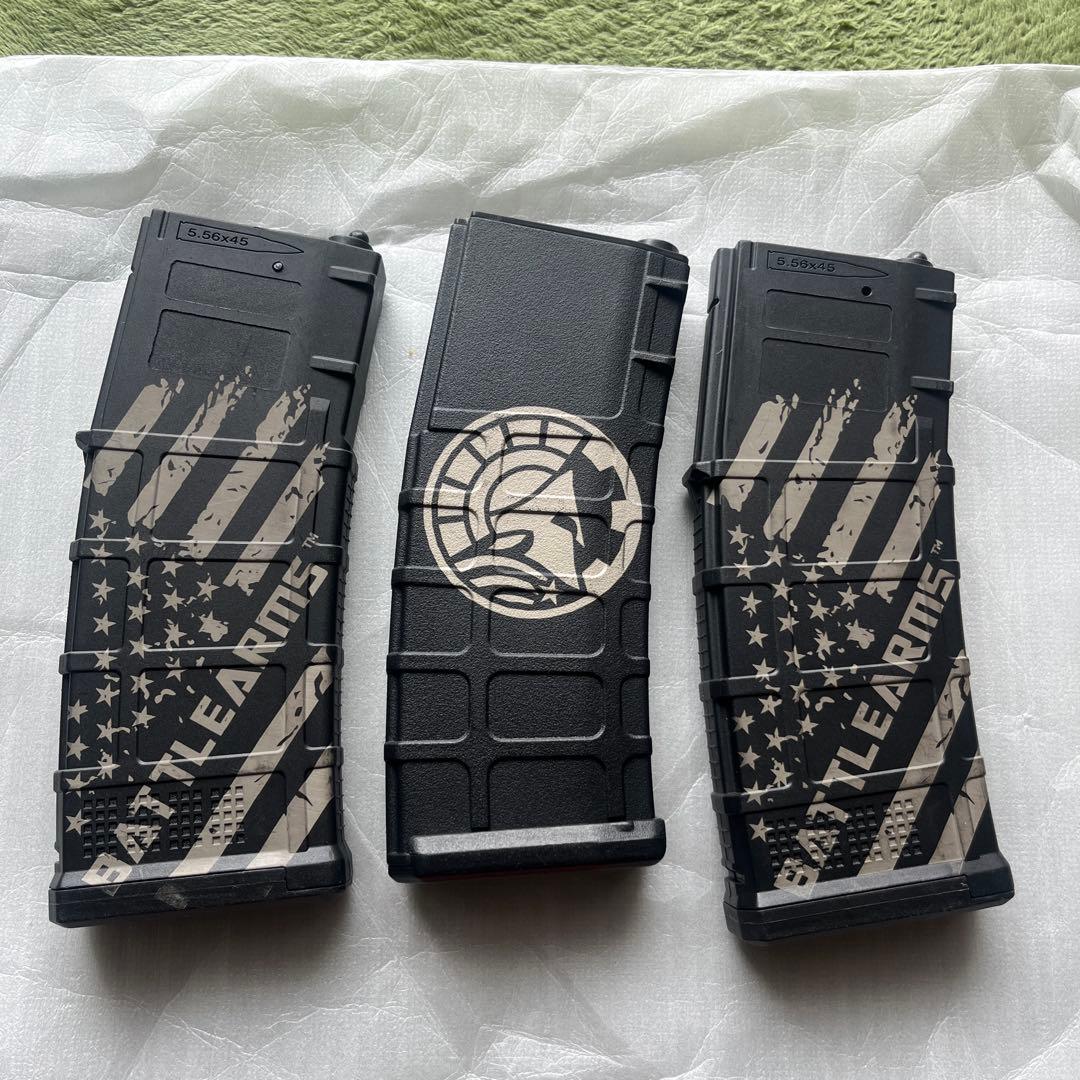 特注品BATTLE ARMS 電動ガン用ノーマルマガジン 3個セット