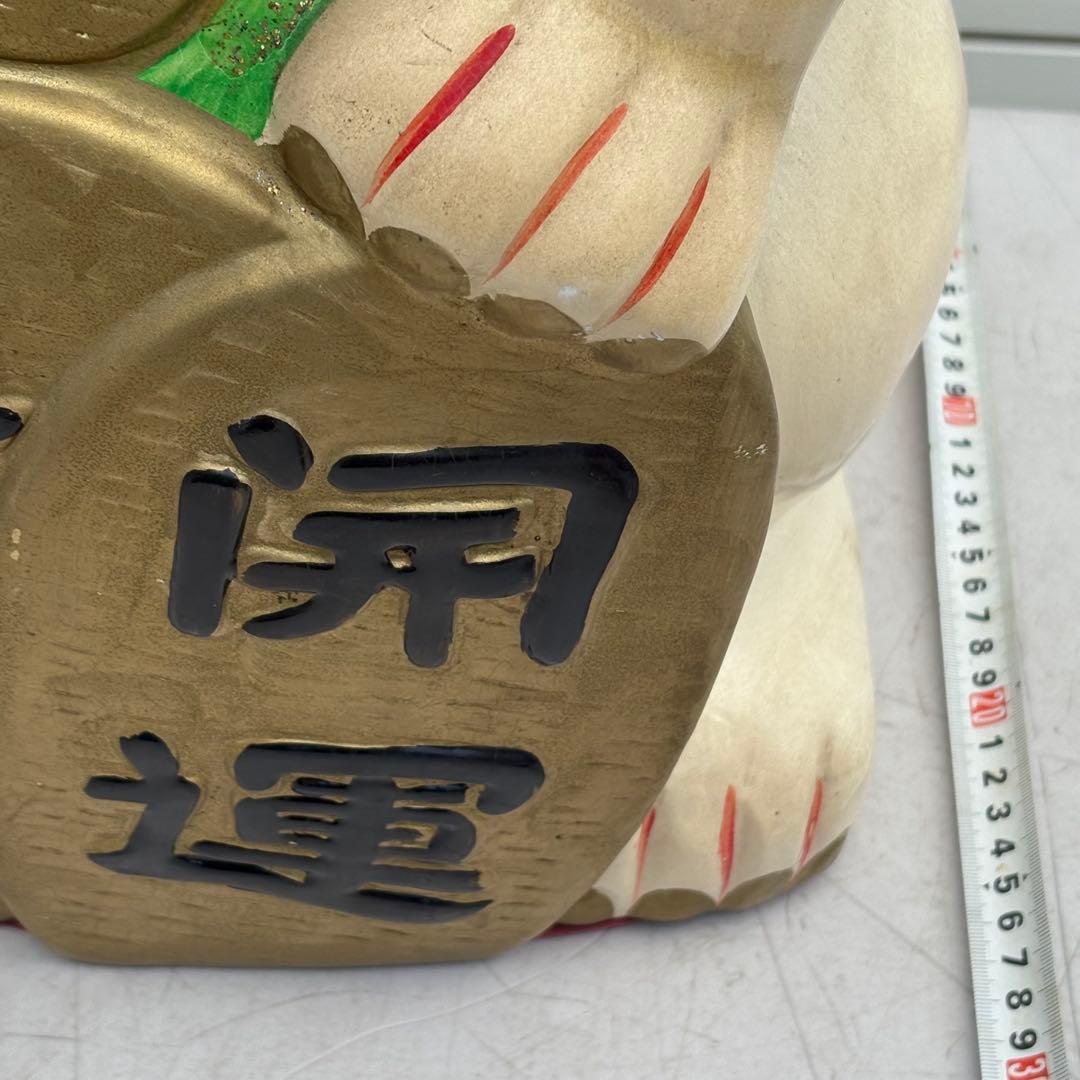 希少 縁起物◎昭和レトロ◎状態良◎万事勝意 開運 ビッグサイズ まねき猫◎福