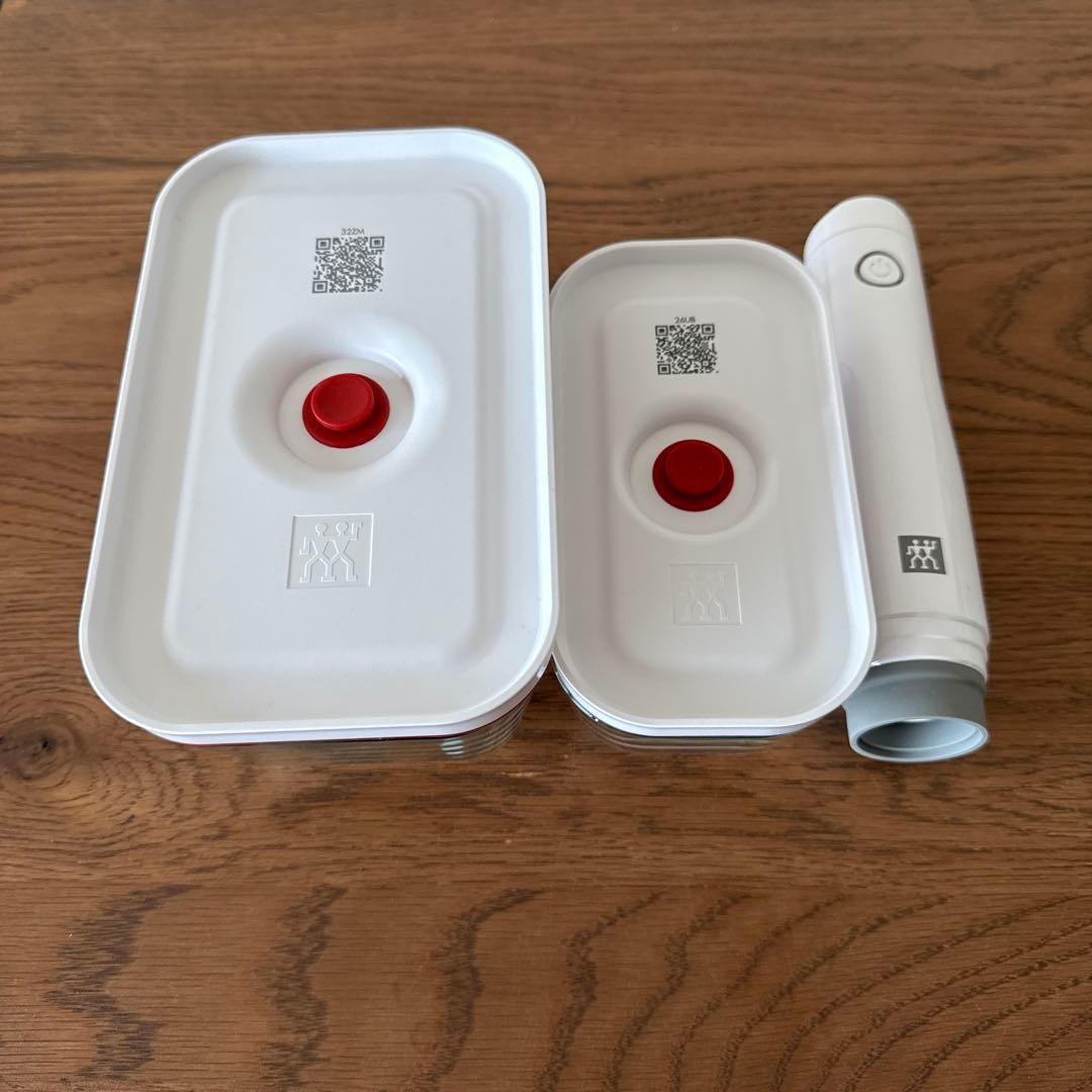 ZWILLING ツヴィリング 真空保存ポンプ＆コンテナ２個セット