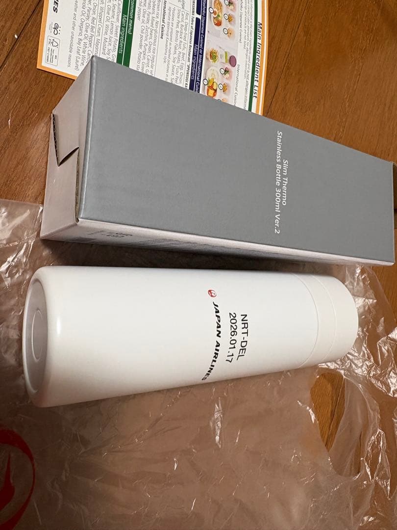 JAL 成田　デリー　初便　搭乗記念品