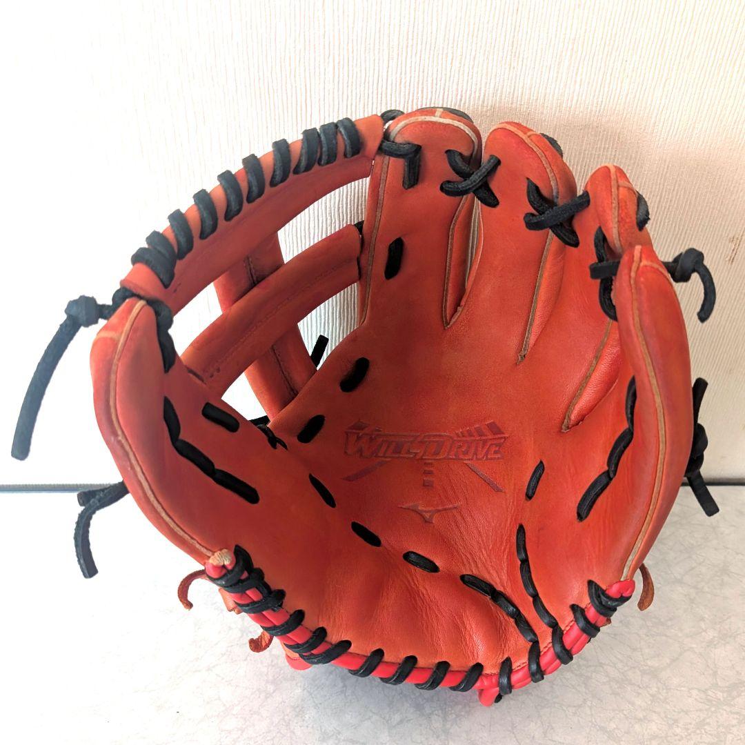 ミズノ 軟式グローブ ソフトボールグローブ オールラウンド Sサイズ オレンジ