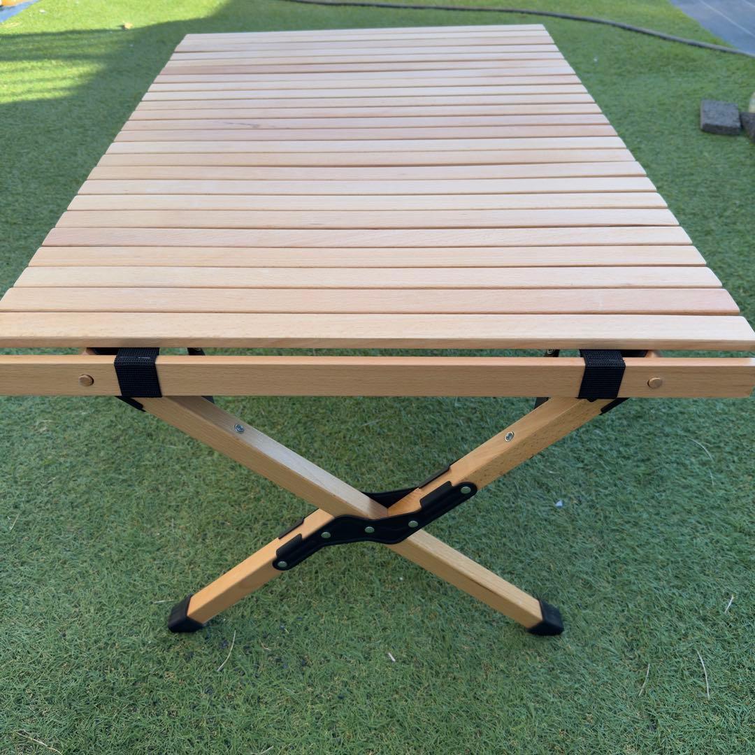 Hilander wood roll top table 90×60cm