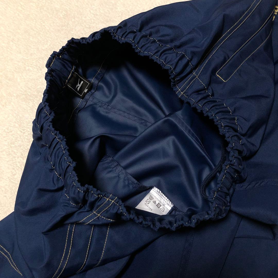 美品　MIZUNO ミズノ　タフブレーカー上下　セットアップ　ネイビー　3XL