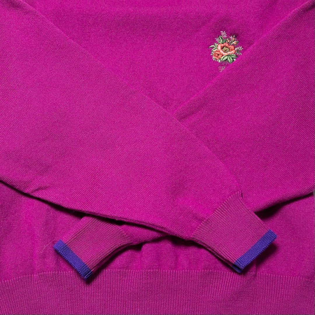 90s KENZO GOLF ケンゾーゴルフ ロゴ刺繍 ウールニット 日本製 1