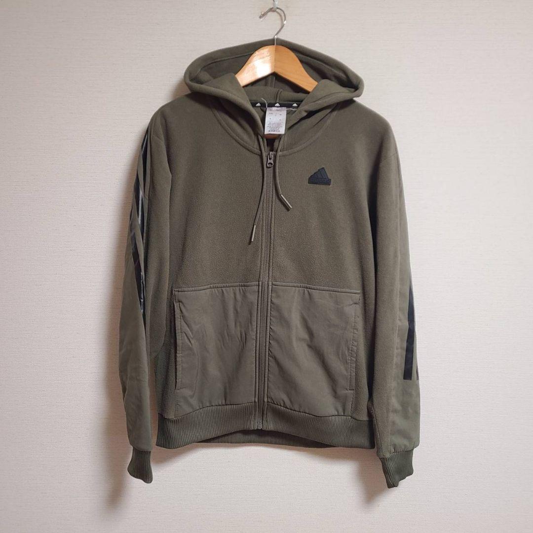 adidas フューチャーアイコン スリーストライプス フリースパーカー パンツ