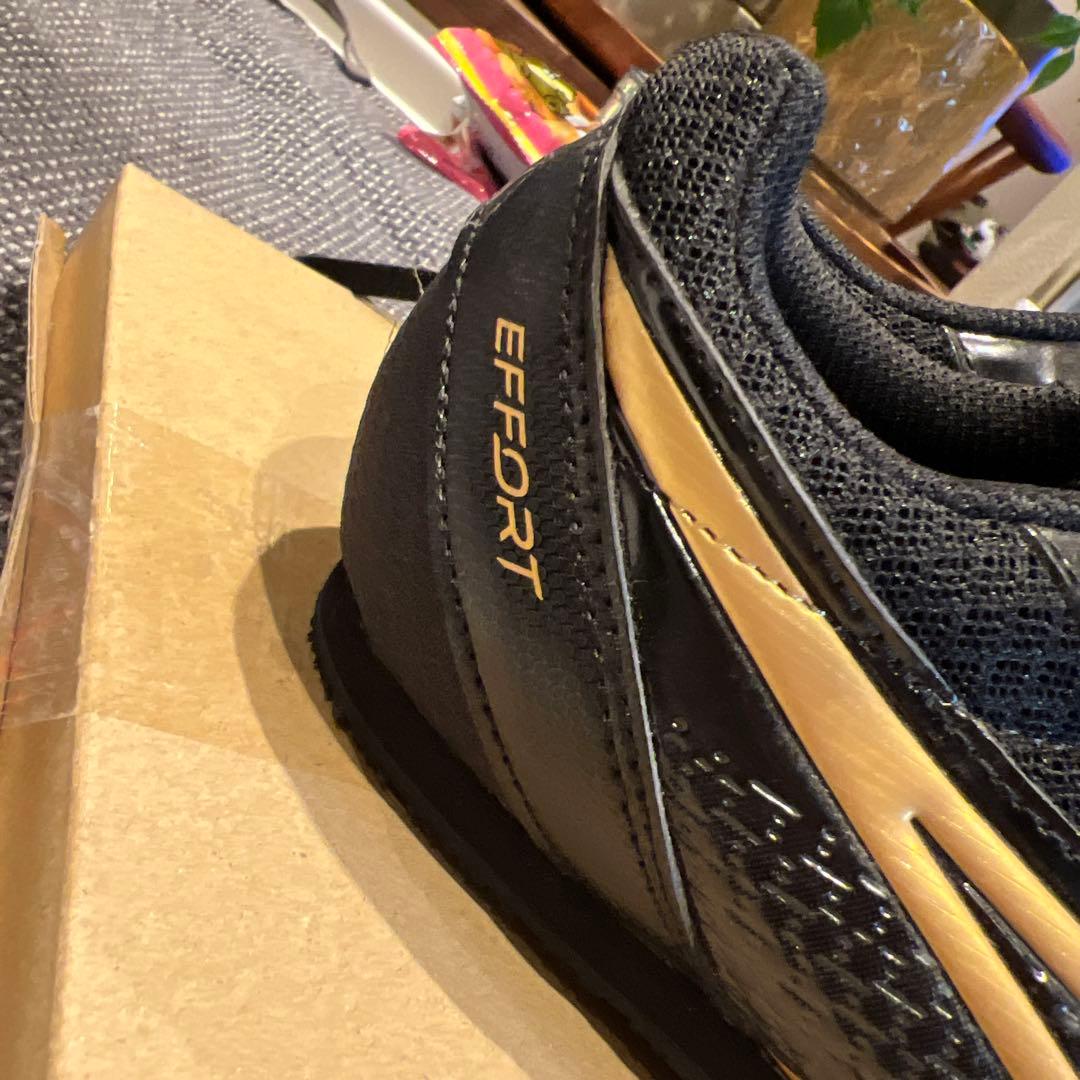 ASICS EFFORT ブラック/ゴールド スパイク　25.5cm 陸上