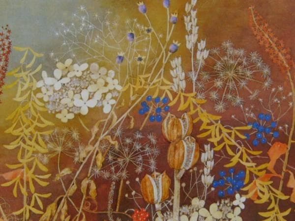 堀 文子、冬の華、新品額装付、画集画、状態良好、年代物